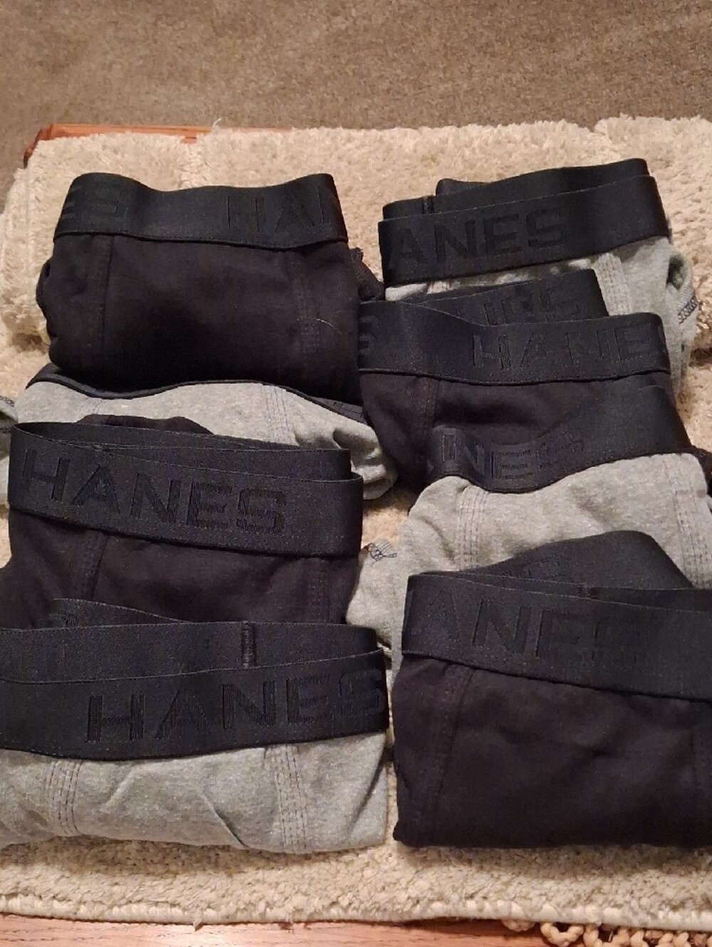 Hanes Men's Classic Briefs - Black & Gray (8-Pack) Sz 2X